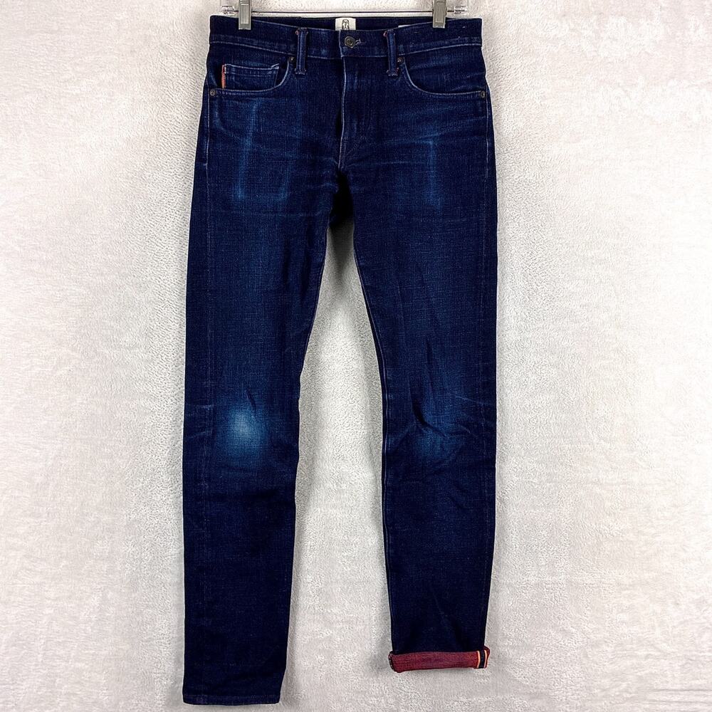 Hiroshi Kato Jeans Men 29x31 Indigo Raw Selvedge The Pen Slim 4-Way Stretch USA